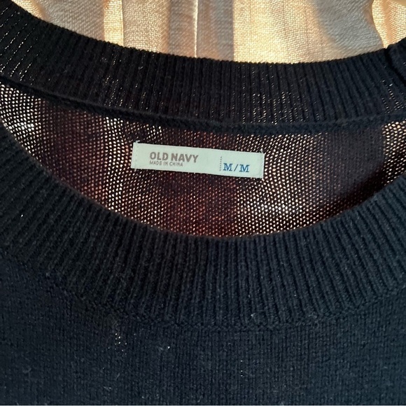 Old Navy Black Crewneck Fitted Sweater Dress Size Medium - Picture 5 of 12